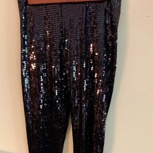 Sequin Black Leggings